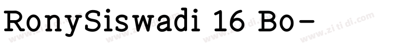 RonySiswadi 16 Bo字体转换